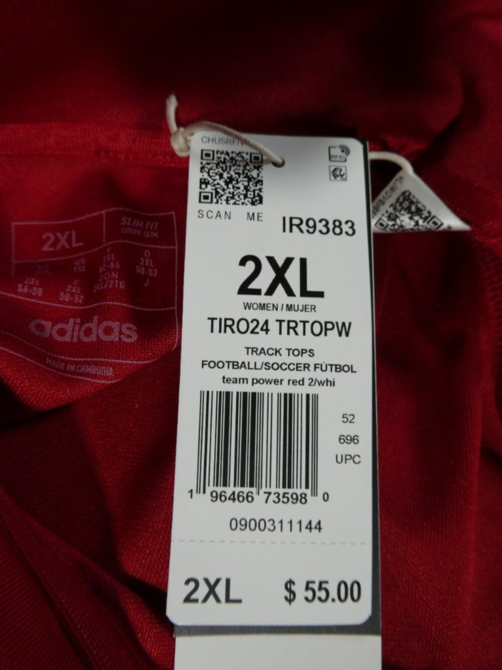 Adidas Womens Team Power Red Two Piece Tracksuit Jacket IR9383 2XL Pants IV7255 - Picture 6 of 15